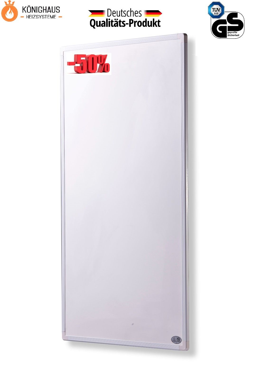 Royal House Infrared Heater P 800 W TÜV German Manufacturer-with Thermostat